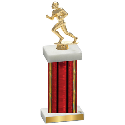 Single Red Glacier Football Trophy