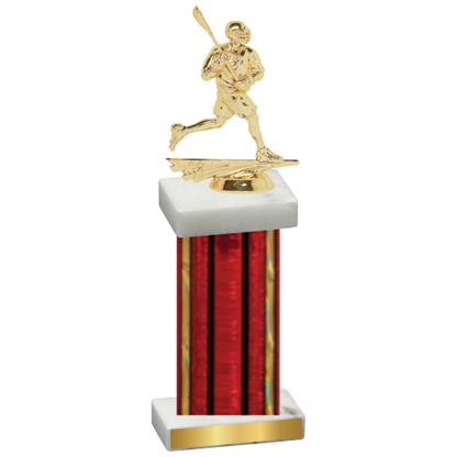 Single Red Glacier Lacrosse Trophy