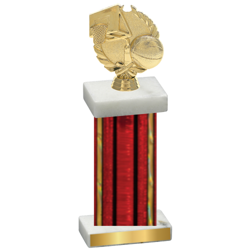 Single Red Glacier Basketball Trophy