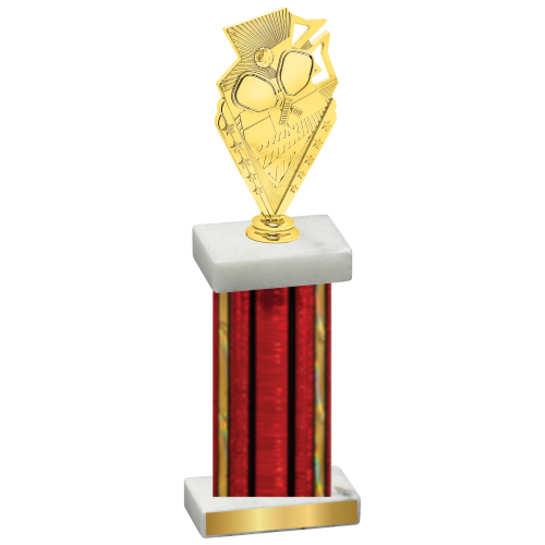 Single Red Glacier Pickleball Trophy