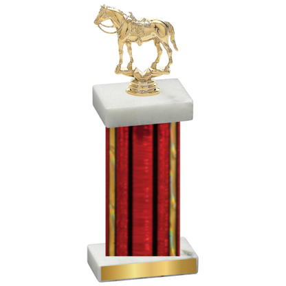 Single Red Glacier Horses Trophy