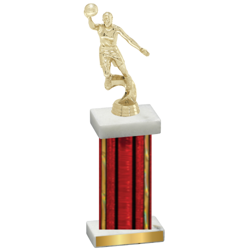 Single Red Glacier Basketball Trophy