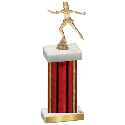 Single Red Glacier Skater Trophy