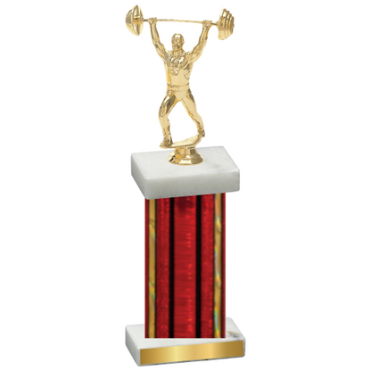 Single Red Glacier Weights Trophy