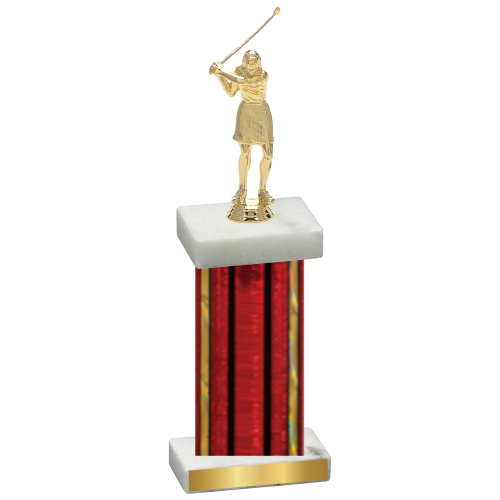 Single Red Glacier Golf Trophy