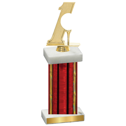 Single Red Glacier Golf Trophy