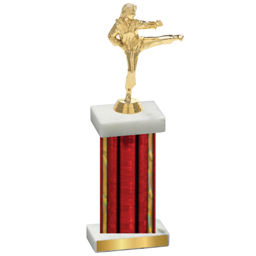 Single Red Glacier Karate Trophy