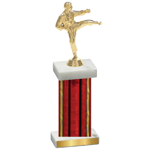 Single Red Glacier Karate Trophy