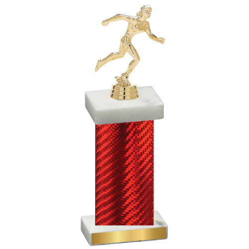 Single Red Carbon Fiber Running Trophy