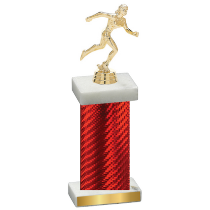 Single Red Carbon Fiber Running Trophy