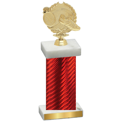 Single Red Carbon Fiber Running Trophy