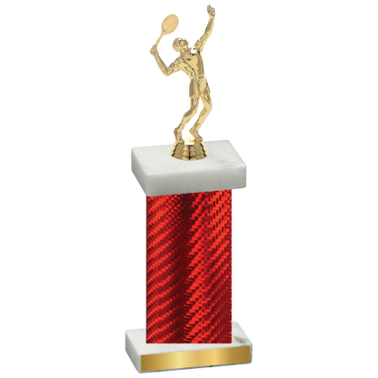 Single Red Carbon Fiber Tennis Trophy