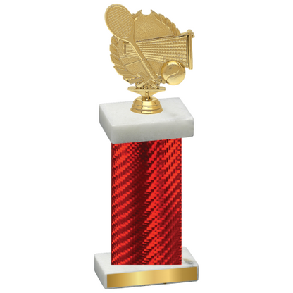 Single Red Carbon Fiber Tennis Trophy