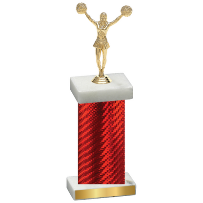 Single Red Carbon Fiber Cheerleading Trophy