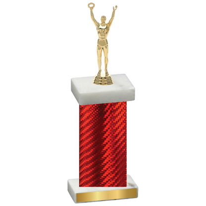 Single Red Carbon Fiber Victory Trophy