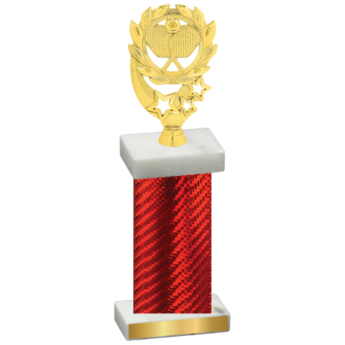 Single Red Carbon Fiber Pickleball Trophy