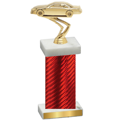 Single Red Carbon Fiber Cars Trophy