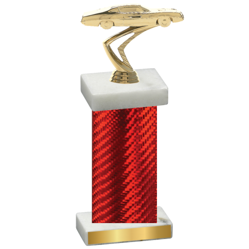 Single Red Carbon Fiber Cars Trophy