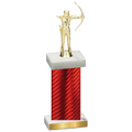Single Red Carbon Fiber Archery Trophy