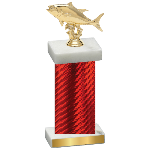 Single Red Carbon Fiber Fishing Trophy