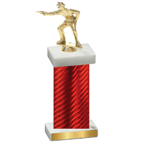 Single Red Carbon Fiber Shooter Trophy