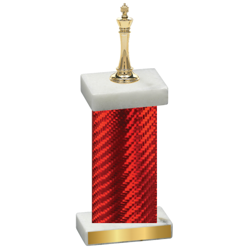 Single Red Carbon Fiber Chess Trophy