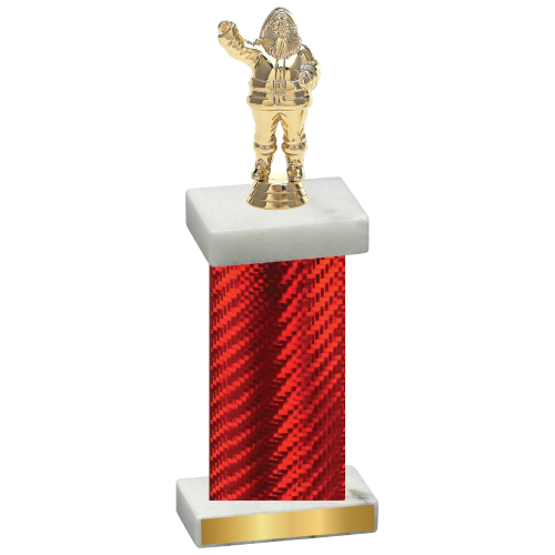 Single Red Carbon Fiber Holiday Trophy