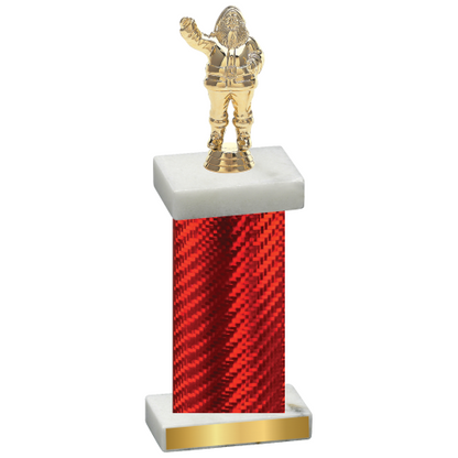 Single Red Carbon Fiber Holiday Trophy