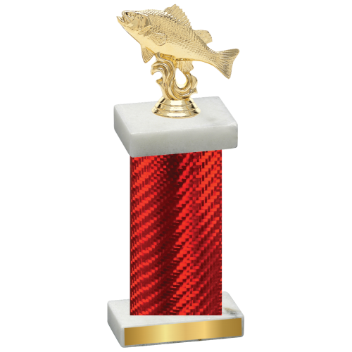 Single Red Carbon Fiber Fishing Trophy