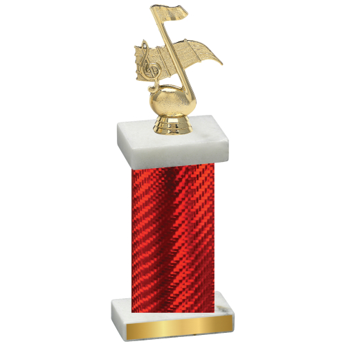 Single Red Carbon Fiber Music Trophy