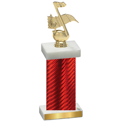 Single Red Carbon Fiber Music Trophy