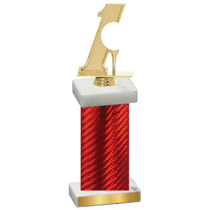 Single Red Carbon Fiber Golf Trophy