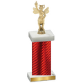 Single Red Carbon Fiber Academics Trophy