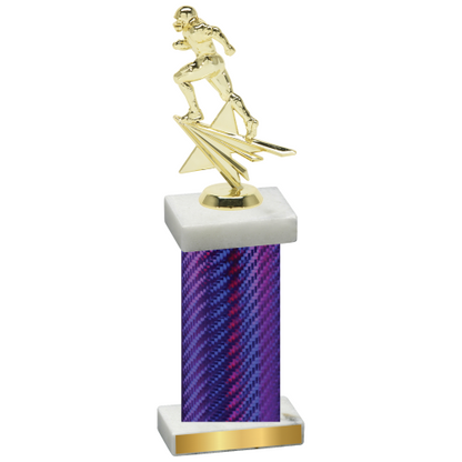 Single Purple Carbon Fiber Football Trophy