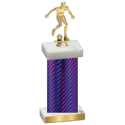 Single Purple Carbon Fiber Soccer Trophy