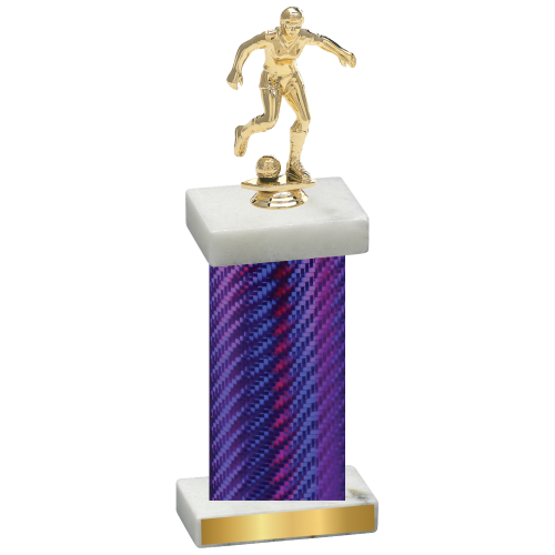 Single Purple Carbon Fiber Soccer Trophy