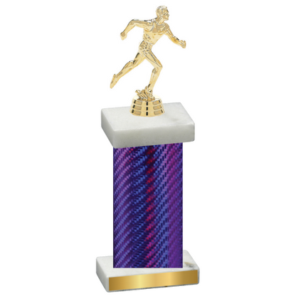 Single Purple Carbon Fiber Running Trophy