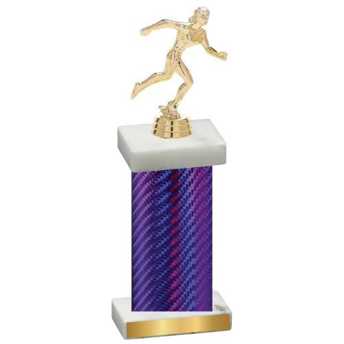 Single Purple Carbon Fiber Running Trophy