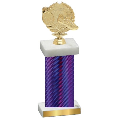 Single Purple Carbon Fiber Running Trophy