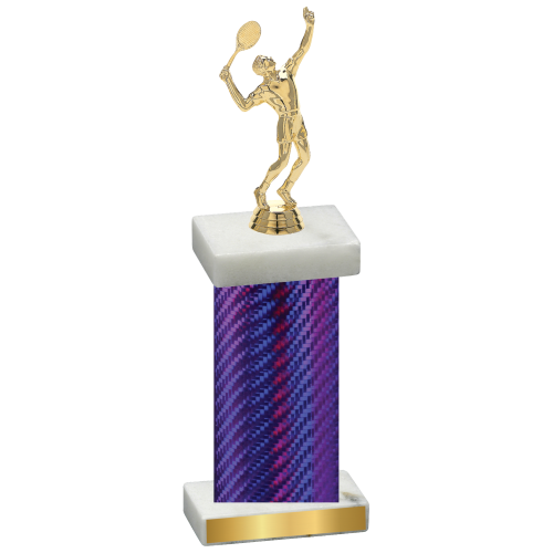 Single Purple Carbon Fiber Tennis Trophy