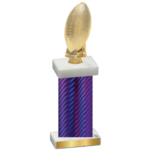 Single Purple Carbon Fiber Football Trophy