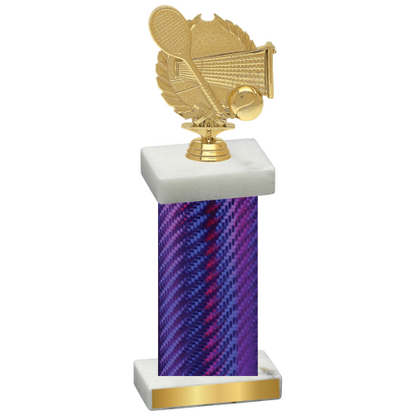 Single Purple Carbon Fiber Tennis Trophy