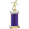 Single Purple Carbon Fiber Bowling Trophy