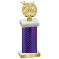 Single Purple Carbon Fiber Bowling Trophy