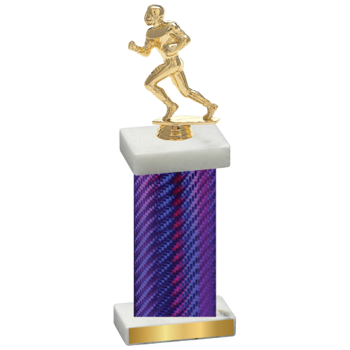 Single Purple Carbon Fiber Football Trophy