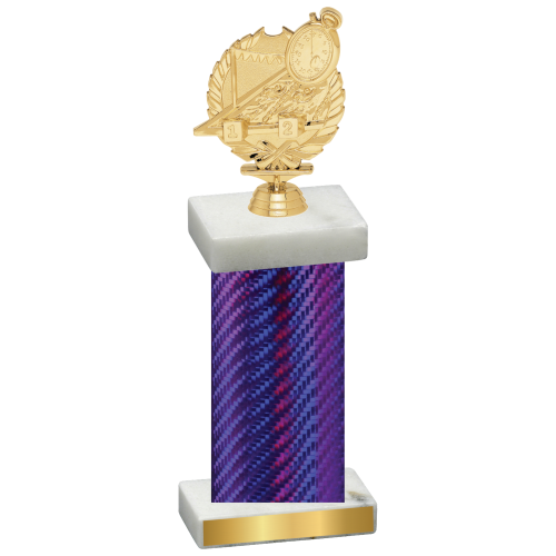 Single Purple Carbon Fiber Swimming Trophy