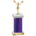 Single Purple Carbon Fiber Cheerleading Trophy