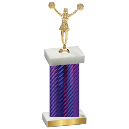 Single Purple Carbon Fiber Cheerleading Trophy