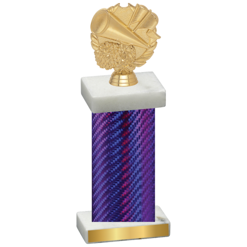 Single Purple Carbon Fiber Cheerleading Trophy