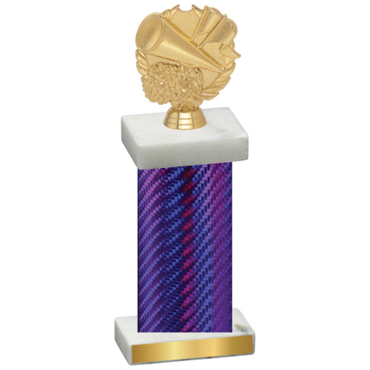 Single Purple Carbon Fiber Cheerleading Trophy